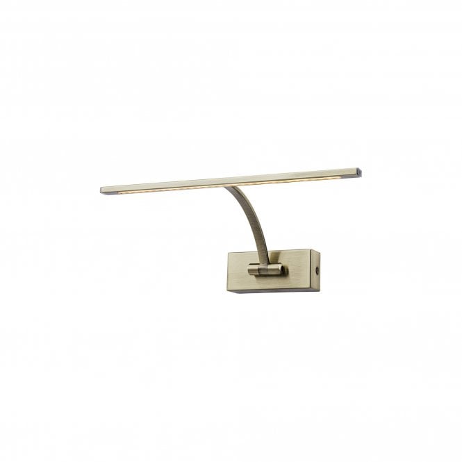 EXHIBITION Small 1 Arm Wall Lamp/Picture Light | 6W LED | 3000K | 470lm | Antique Brass