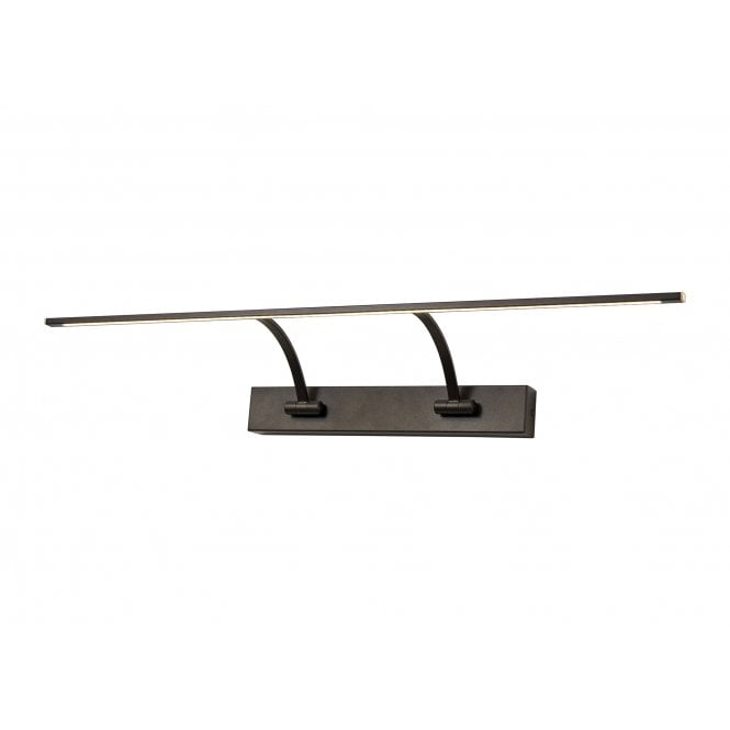 EXHIBITION Small 2 Arm LED Wall Lamp/Picture Light in Sand Black with 3 year warranty