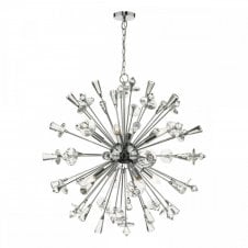 EXODUS Crystal 8 Light Pendant Light - Polished Chrome