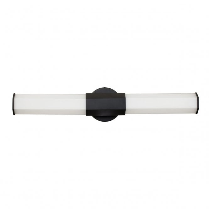 FACET Dual LED Wall Light in Black with Opal Glass