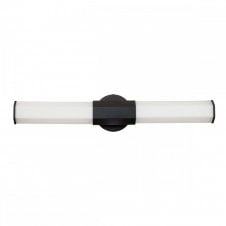 FACET Dual LED Wall Light in Black with Opal Glass