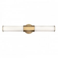 FACET Dual LED Wall Light in Brass with Opal Glass