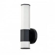FACET LED Wall Light in Black with Opal Glass