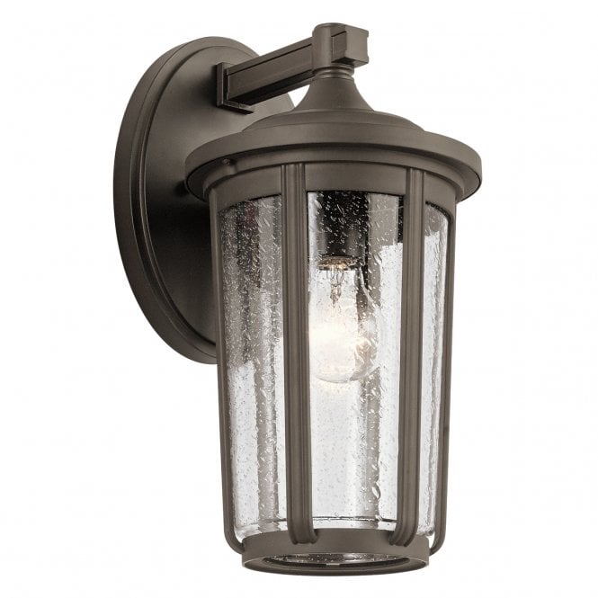FAIRFIELD Large Wall Lantern in Bronze with Clear Glass