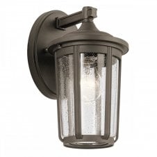 FAIRFIELD Medium Wall Lantern in Bronze with Seeded Glass