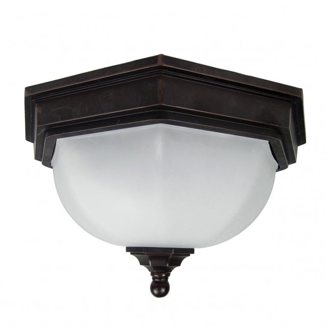 FAIRFORD old bronze flush fit porch lantern