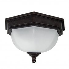 old bronze porch light with opal glass