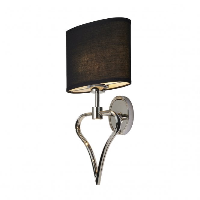 FALMOUTH decorative bathroom wall light in chrome finish with shade