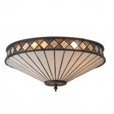 FARGO Tiffany Art Deco style flush ceiling light