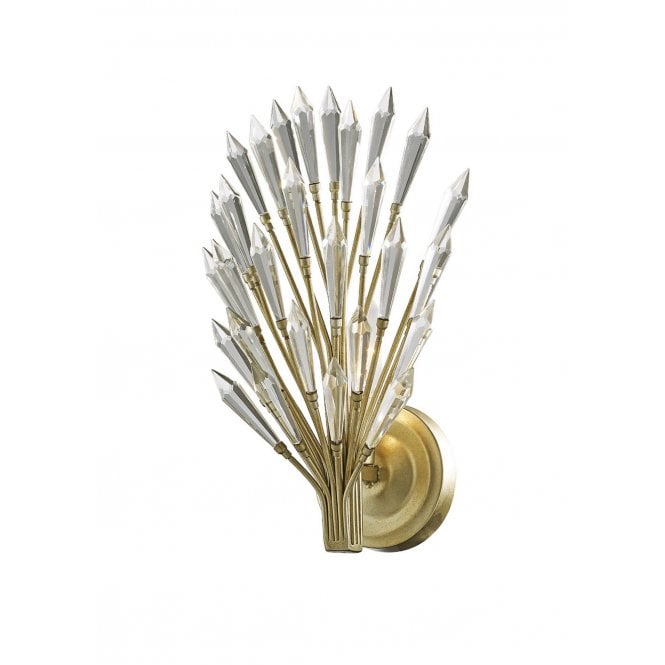 FAY Crystal Art Nouveau Wall Light Gold Silver Crystal
