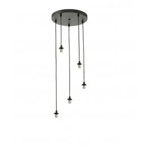 FEDERICO 5 Light Pendant Cluster Black