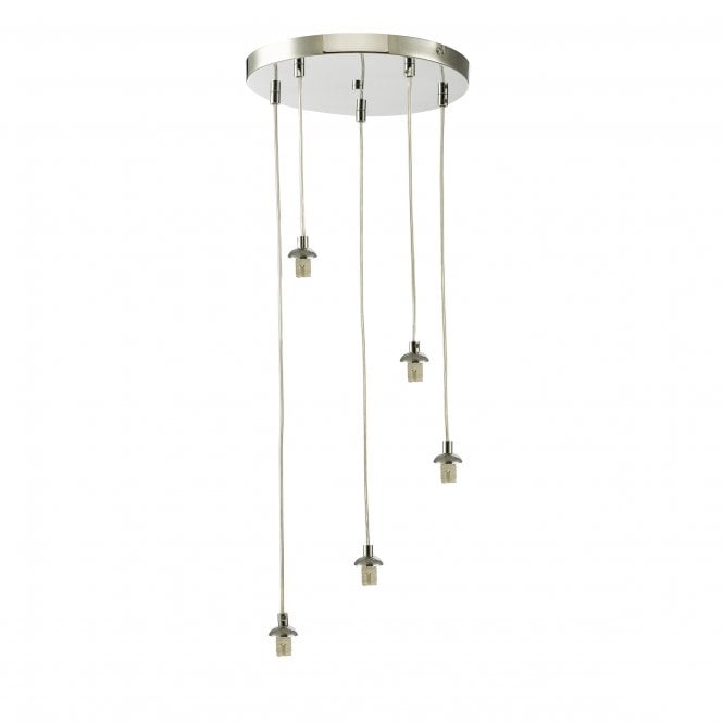 FEDERICO 5 Light Pendant Cluster | Chrome &