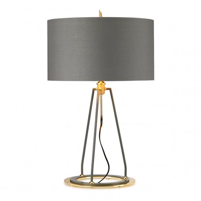 FERRARA Table Lamp - Grey and Polished Gold