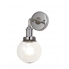 IP65 Wall Light Polished Chrome Globe Shade