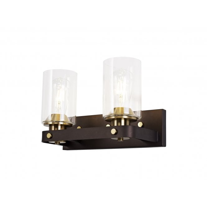 FEUDAL Brown Oxide/Bronze 2 Light Wall Light