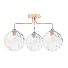 FEYA 3 Light Semi-Flush finished in Antique Bronze With Clear Dimpled Glass