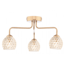 FEYA 3 Light Semi-Flush finished in Antique Bronze With Dimpled Glass