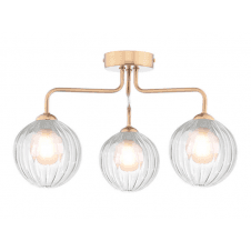 FEYA 3 Light Semi-Flush finished in Antique Bronze With Opal & Clear Glass