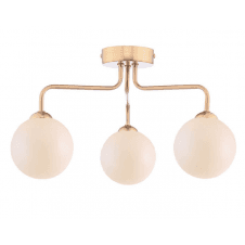 FEYA 3 Light Semi-Flush finished in Antique Bronze With Opal Glass