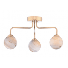 FEYA 3 Light Semi-Flush finished in Antique Bronze With Planet Glass (Small)