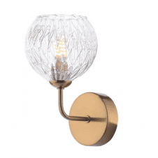 FEYA Wall Light finished in Antique Bronze With Clear Glass With Inner Wire