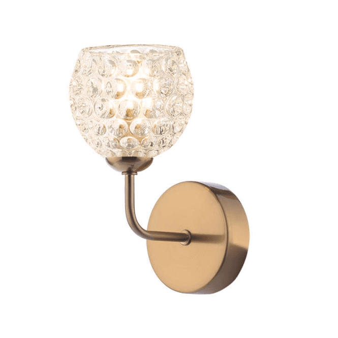 FEYA Wall Light | Antique Bronze With Dimpled Glass