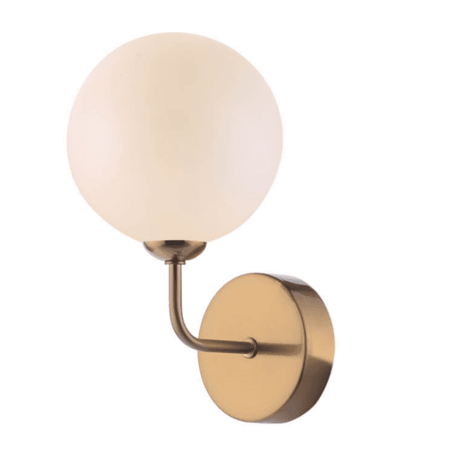 FEYA Wall Light | Antique Bronze With Opal Glass