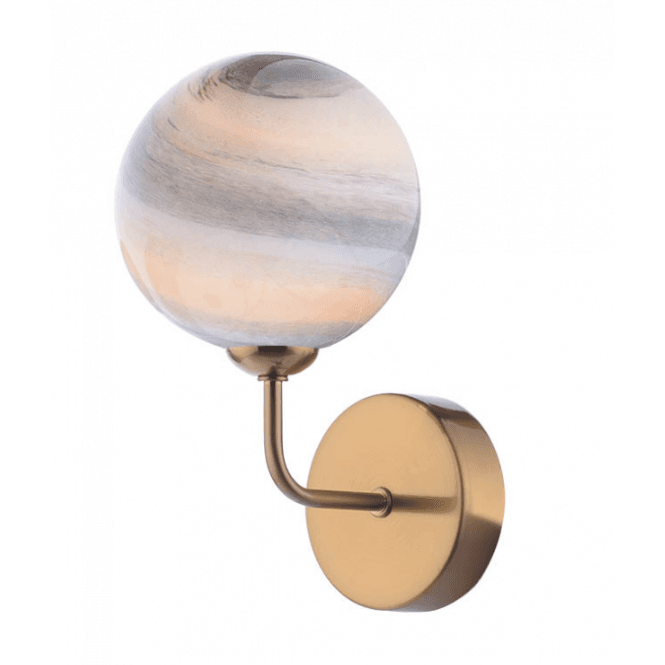 FEYA Wall Light | Antique Bronze With Planet Glass (10cm)