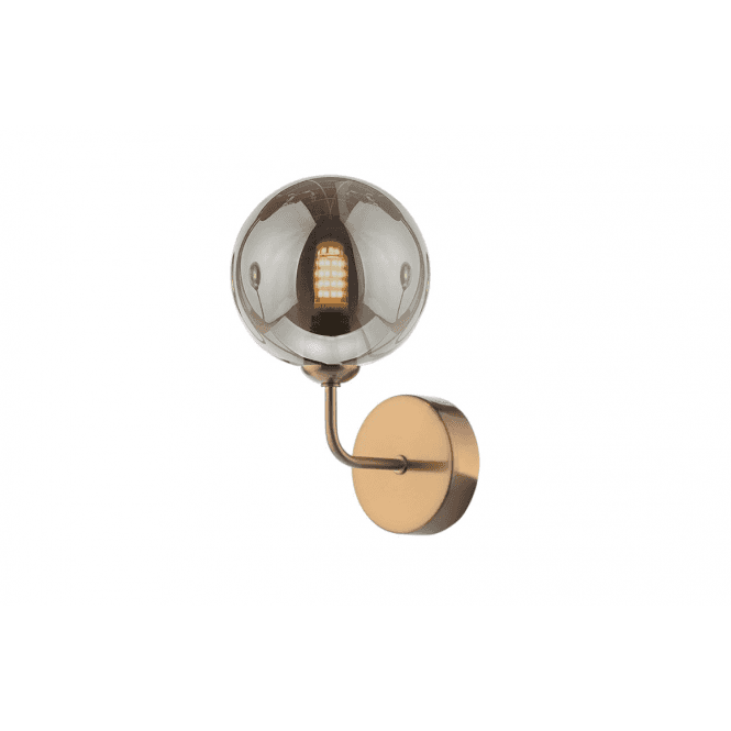 FEYA Wall Light | Antique Bronze With Smoked Glass