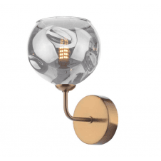 FEYA Wall Light finished in Antique Bronze With Smoked Organic Glass