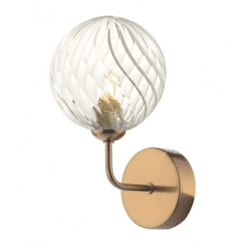 FEYA Wall Light finished in Antique Bronze With Twisted Glass