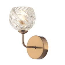 FEYA Wall Light finished in Antique Bronze With Twisted Open Glass