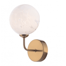 FEYA Wall Light finished in Antique Bronze With White Confetti Glass