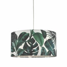 decorative green floral easy fit pendant shade