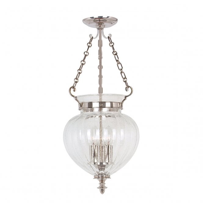 FINSBURY PARK traditional polished nickel hall lantern, medium