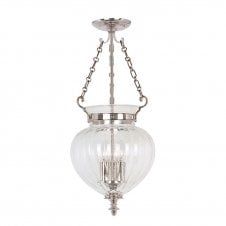 FINSBURY PARK traditional polished nickel hall lantern, medium