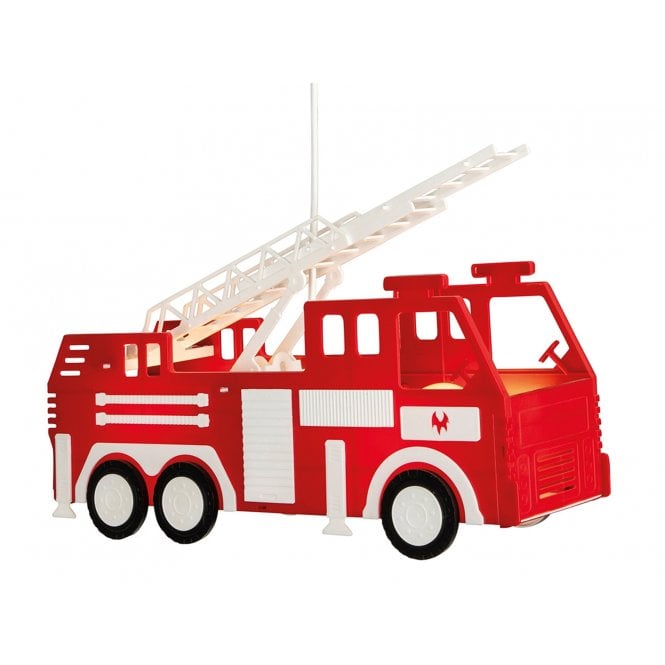 FIRE Engine Ceiling Pendant Red with Black and White
