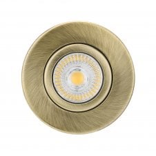 Tilting antique brass down light for kitchens