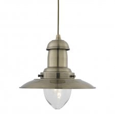 FISHERMAN antique brass ceiling pendant light