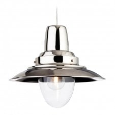 FISHERMAN rustic ceiling pendant in a chrome finish
