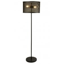 2 Light Floor Lamp Matt Black