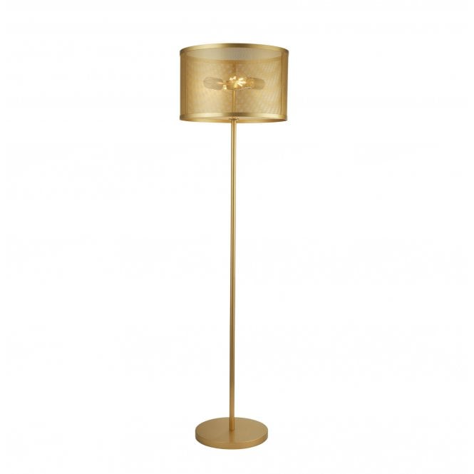 FISHNET 2 Light Floor Lamp Matt Gold