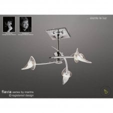 FLAVIA modern chrome ceiling light for low ceilings