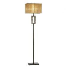 FLORENCE rectangle floor lamp in antique brass/crystal