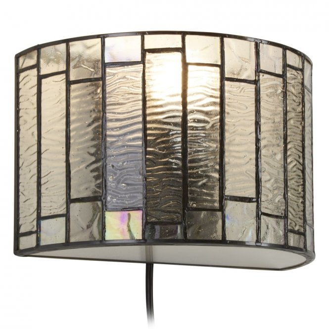 FOXTROT Textured Glass Deco Tiffany Wall Light
