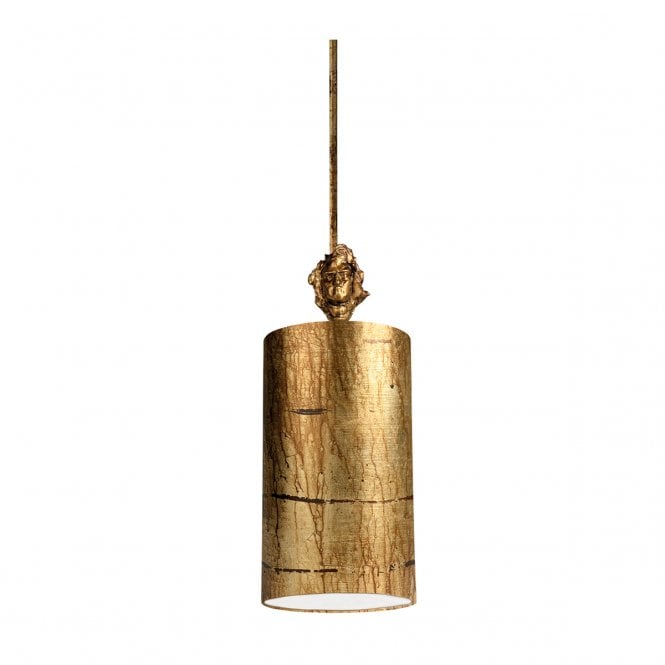 FRAGMENT gold hand leafed metal ceiling pendant light