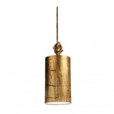 Gold hand leafed metal ceiling pendant