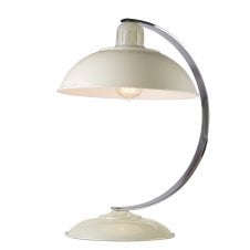 retro mid-century desk lamp in an off white colour