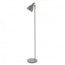 FREDERICK gloss grey and copper floor lamp