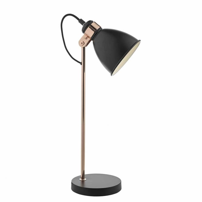 FREDERICK retro black and copper desk lamp